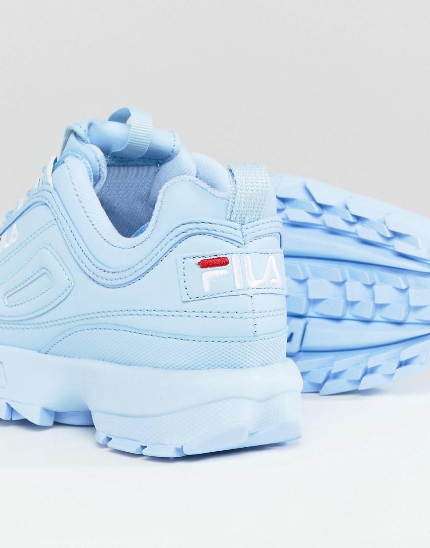 fila disruptor baby blue trainers