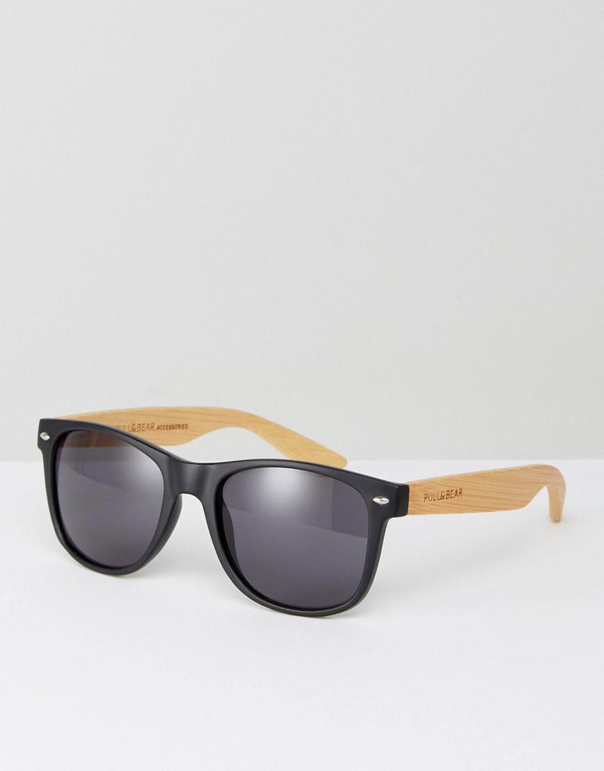 Pull\u0026Bear Denim Retro Sunglasses In 