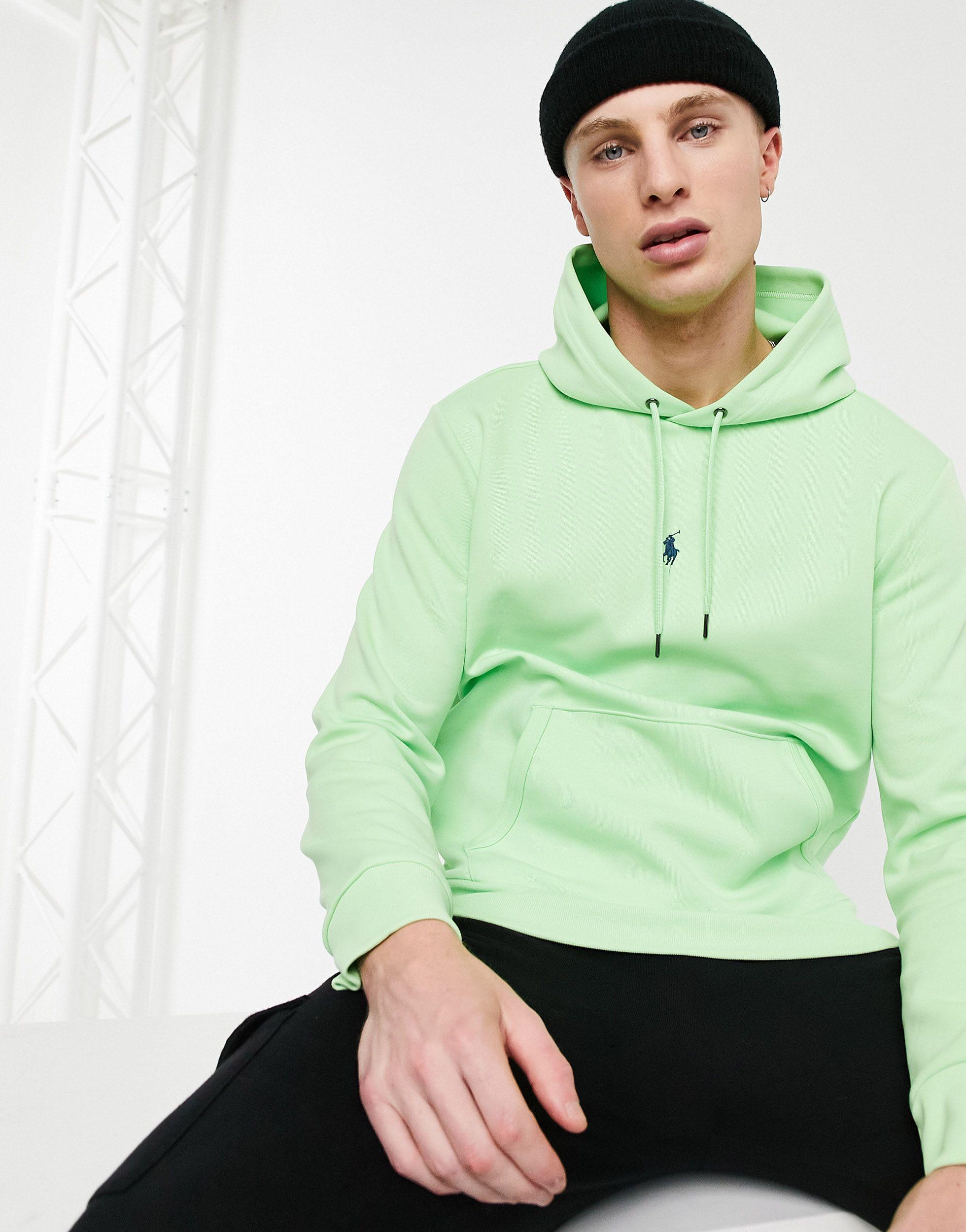 Polo Ralph Lauren Cotton Central Player Logo Hoodie in Green for Men | Lyst  Canada
