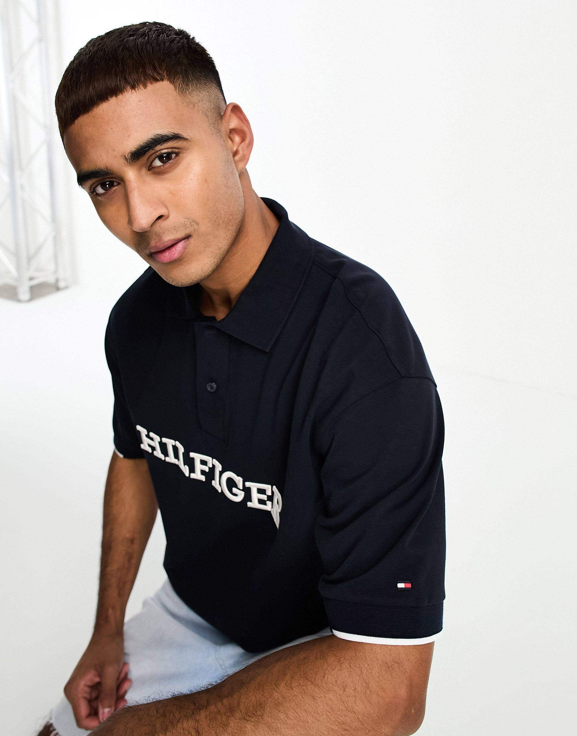 Tommy Hilfiger Monotype Archive Polo in Blue for Men | Lyst