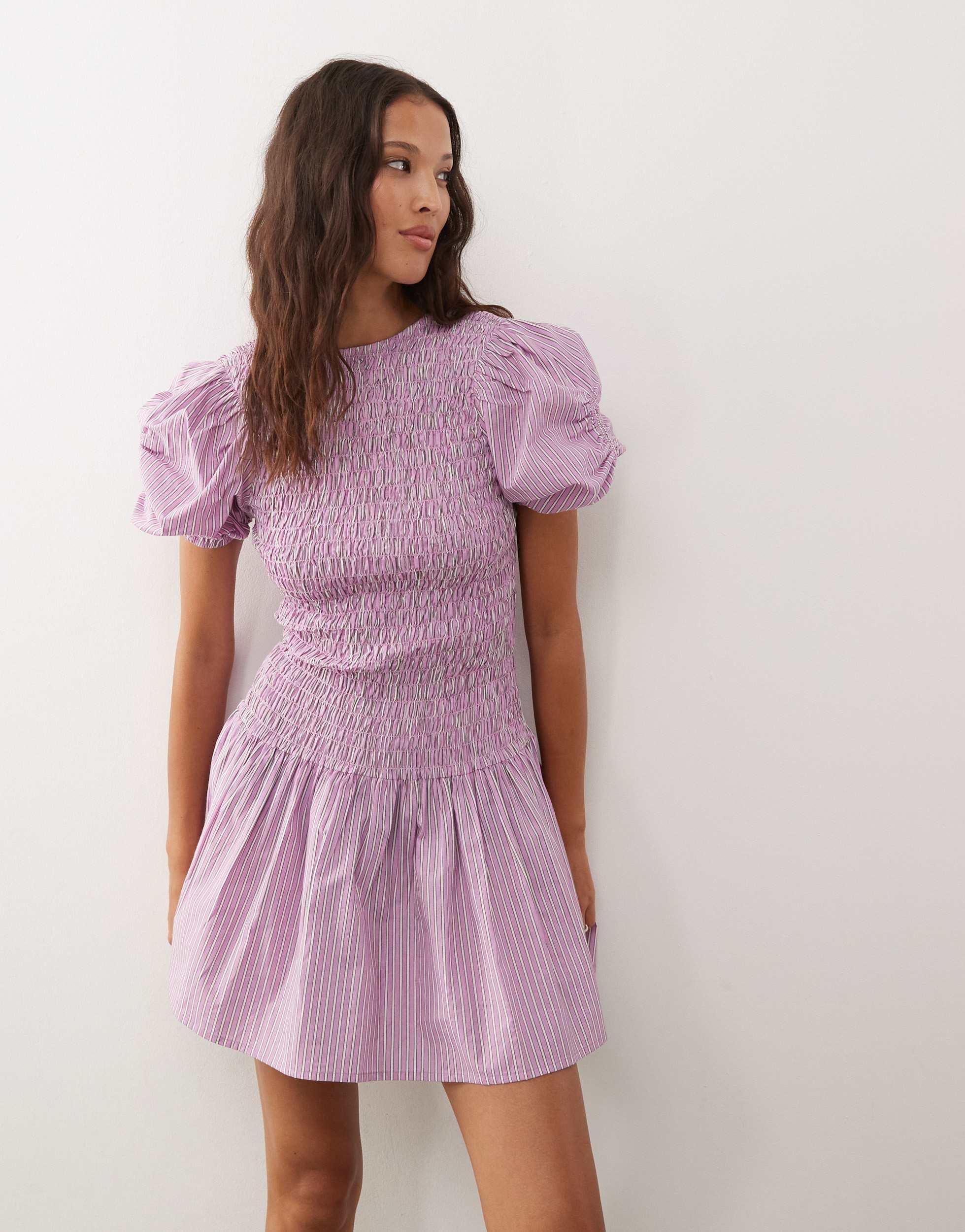 pink drop waist mini dress Doris Drop Waist Mini Dress