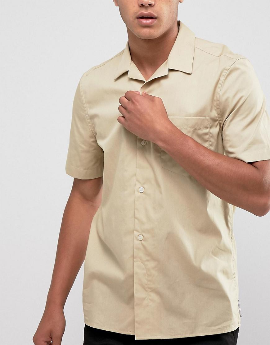 Lyst French Connection Revere Collar Bowling Shirt in Natural for Men
