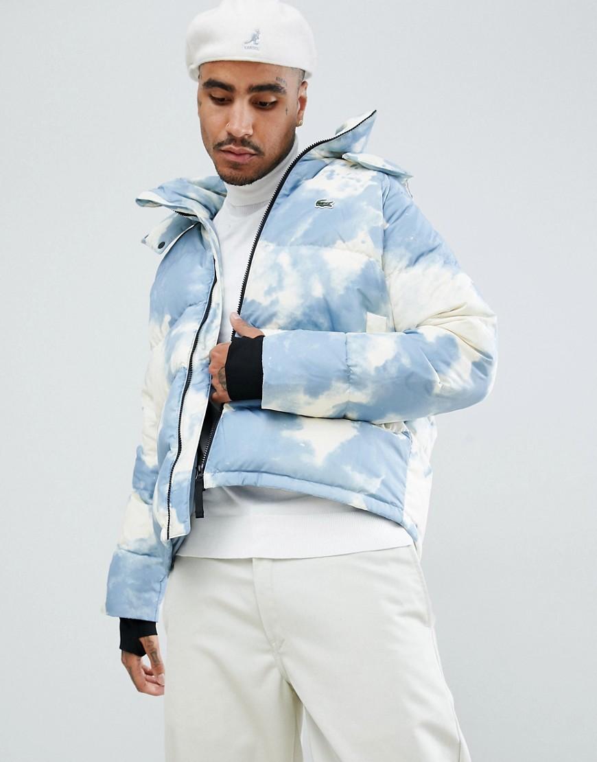 Lacoste L!ive Lacoste L!ve Clouded Puffer Jacket In Blue for Men | Lyst