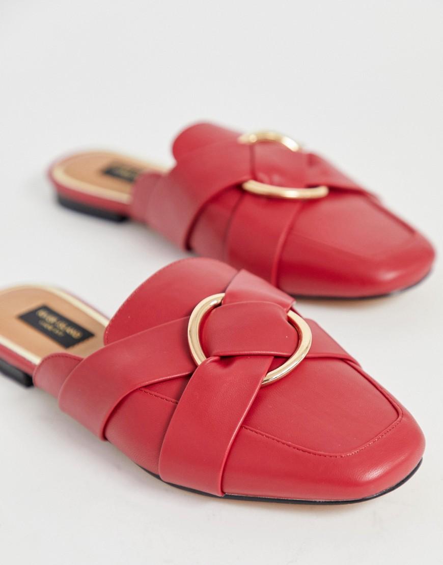 wide fit backless loafers