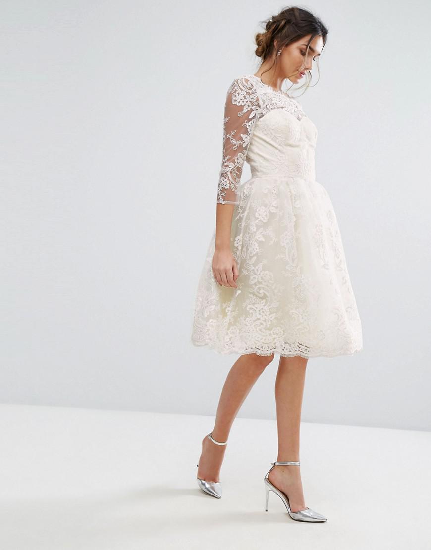 chi chi london white midi dress