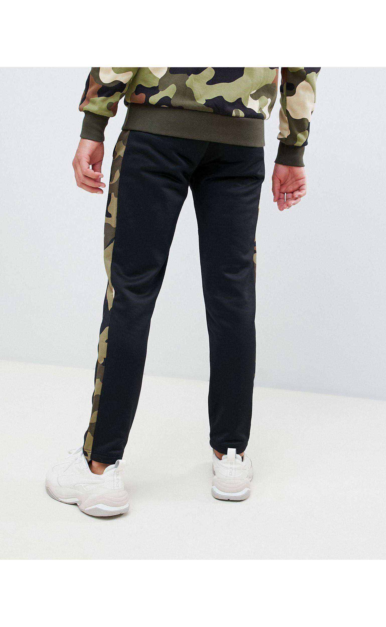 PUMA joggers With Camo Side Stripe in Black for Men | Lyst