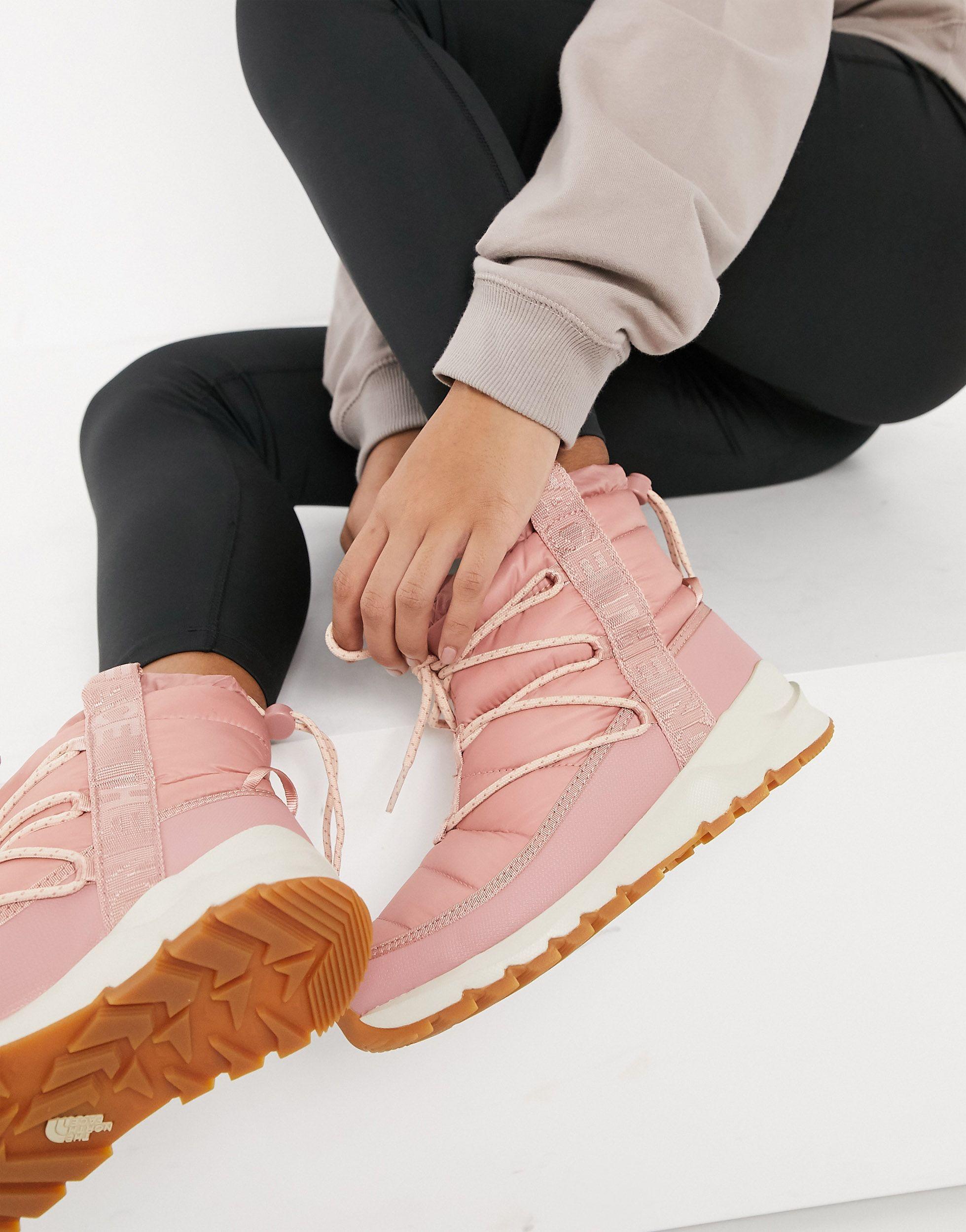 The North Face Thermoball Boot in Pink | Lyst