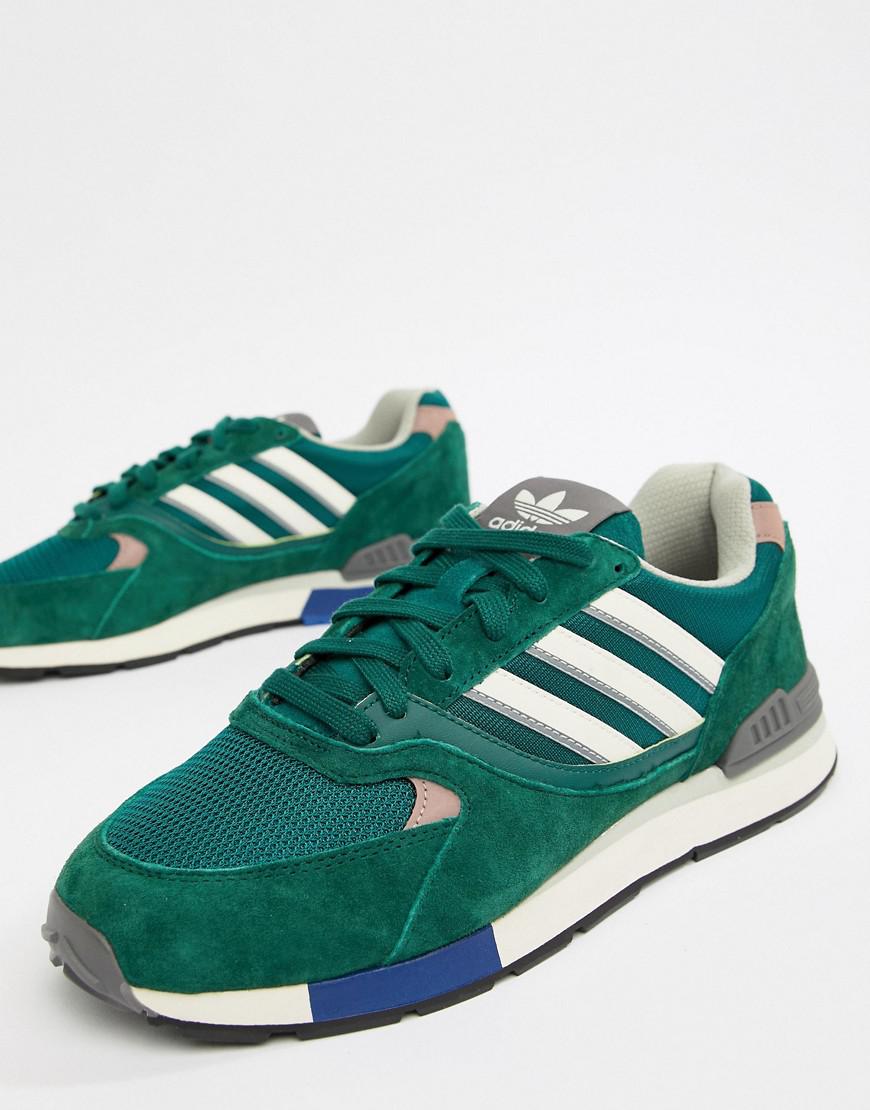 adidas Originals Quesence Trainers In Green B37851 for Men | Lyst