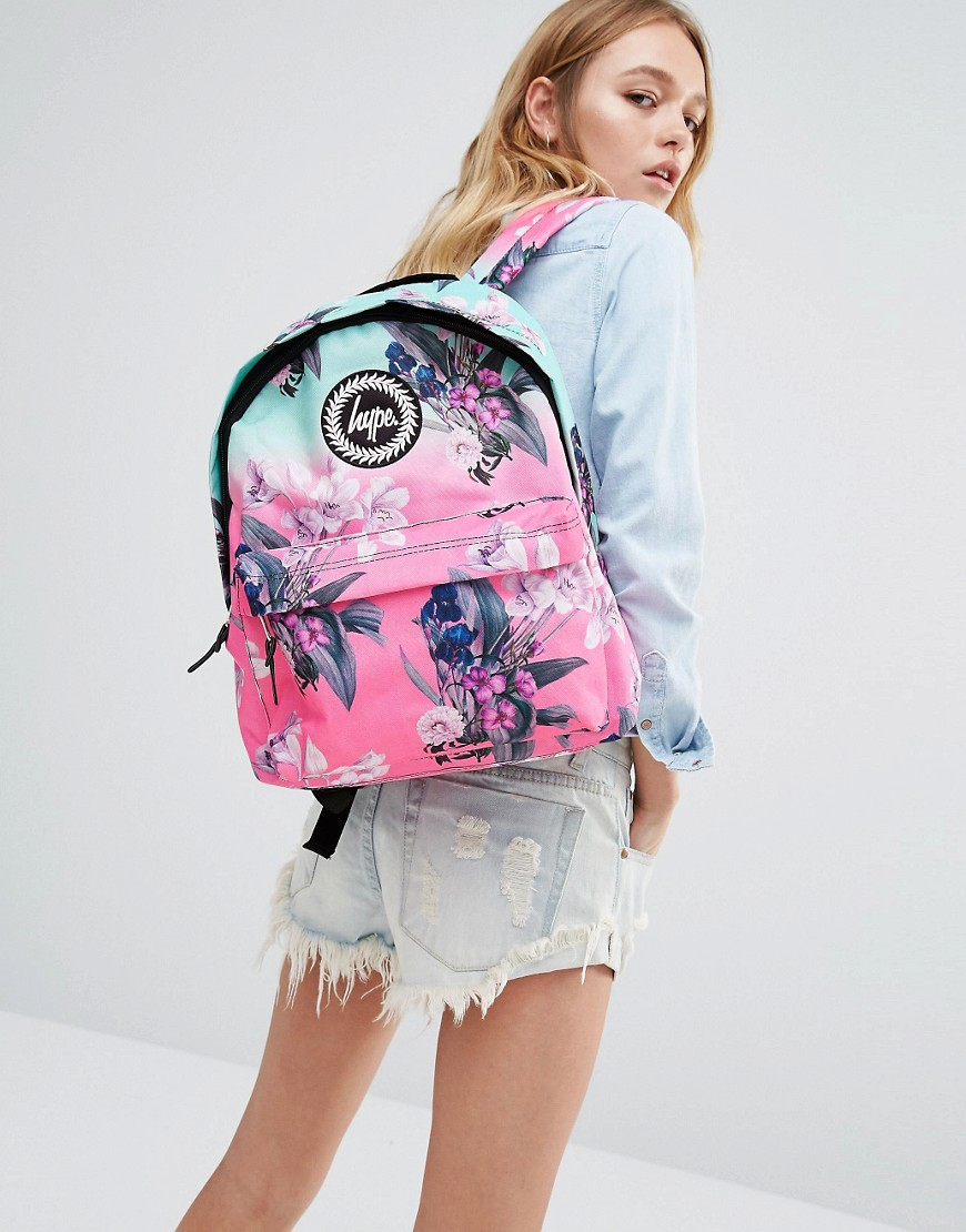 Hype Pink Floral Backpack Patmo Technologies Limited