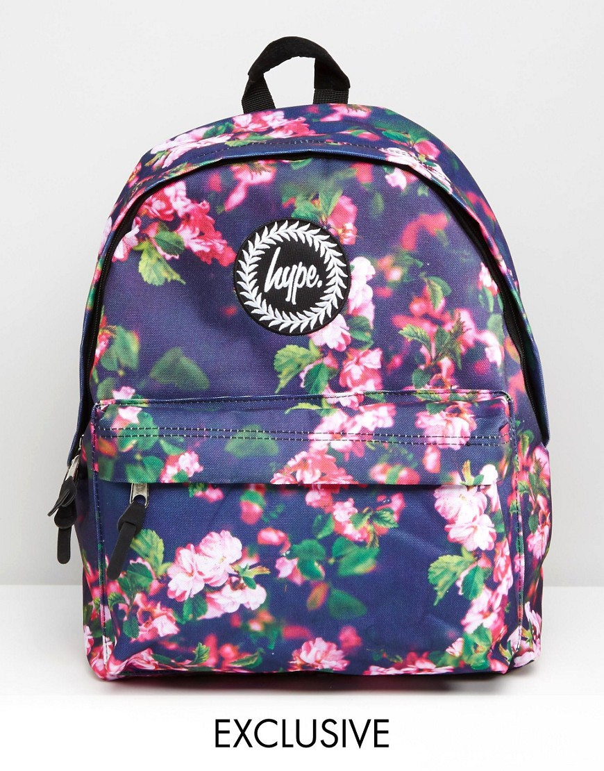 Hype Synthetic Exclusive All Over Small Floral Backpack in