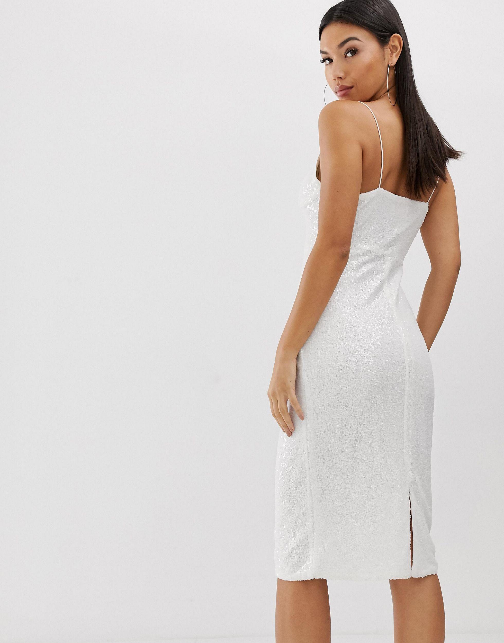 sequin cami midi dress