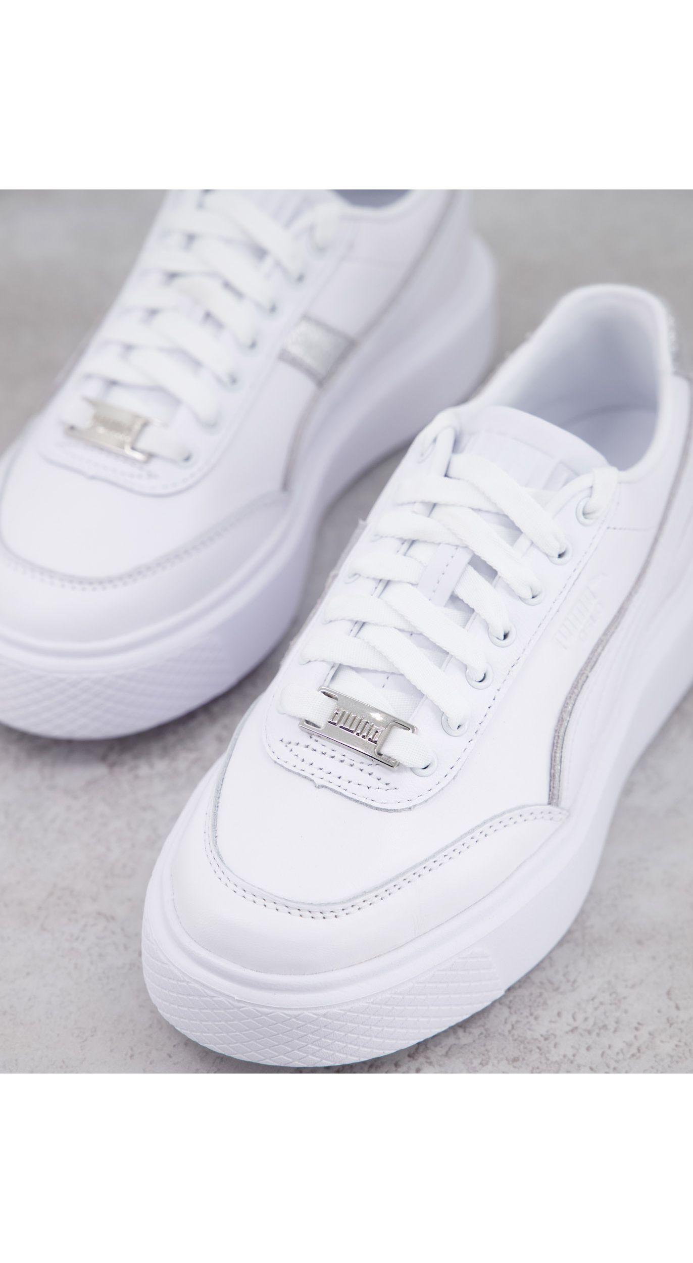 PUMA Rubber Oslo Maja Trainers in White (Metallic) | Lyst Canada