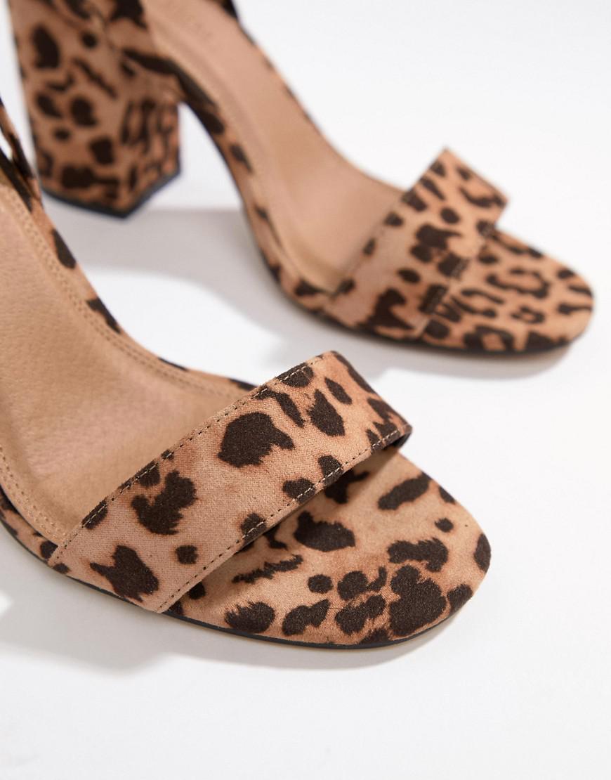 asos design wide fit howling tie leg block heeled sandals