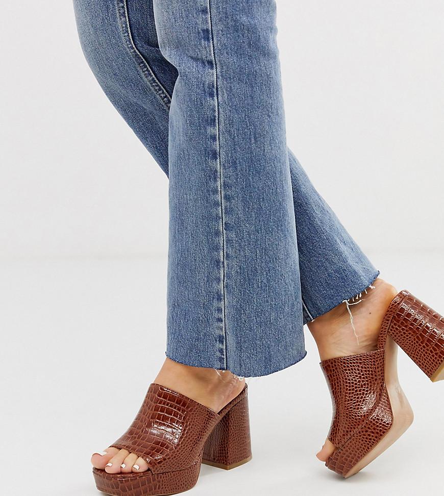 asos hypnotize chunky platform mules