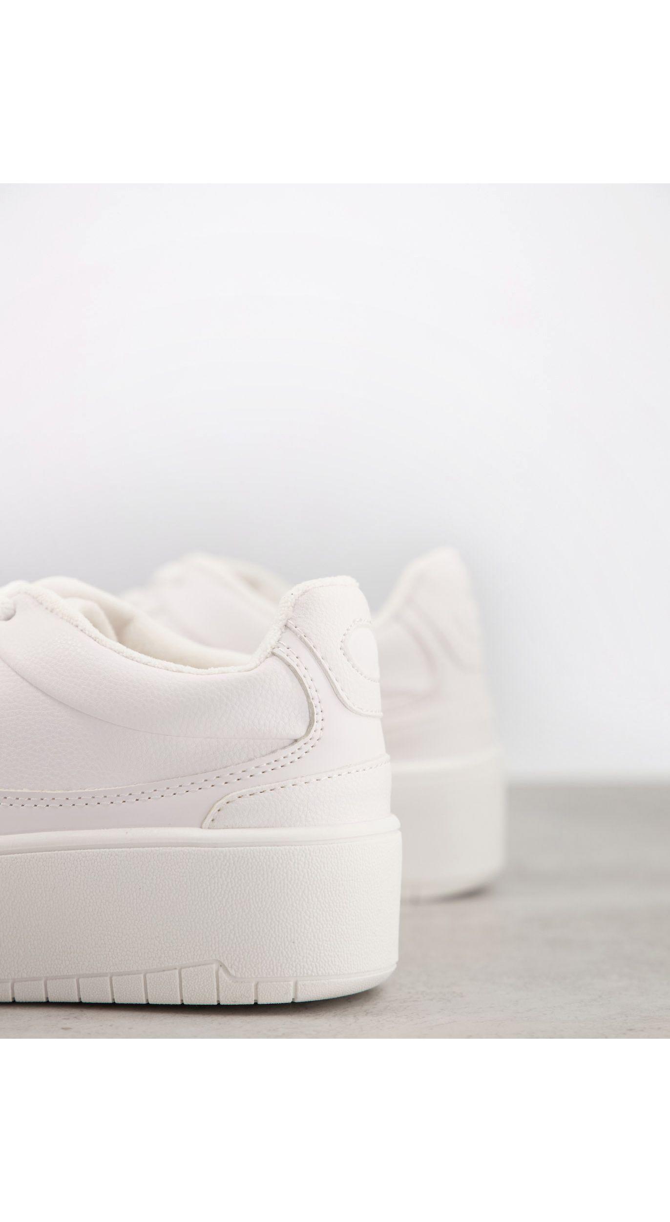 stradivarius white platform trainers