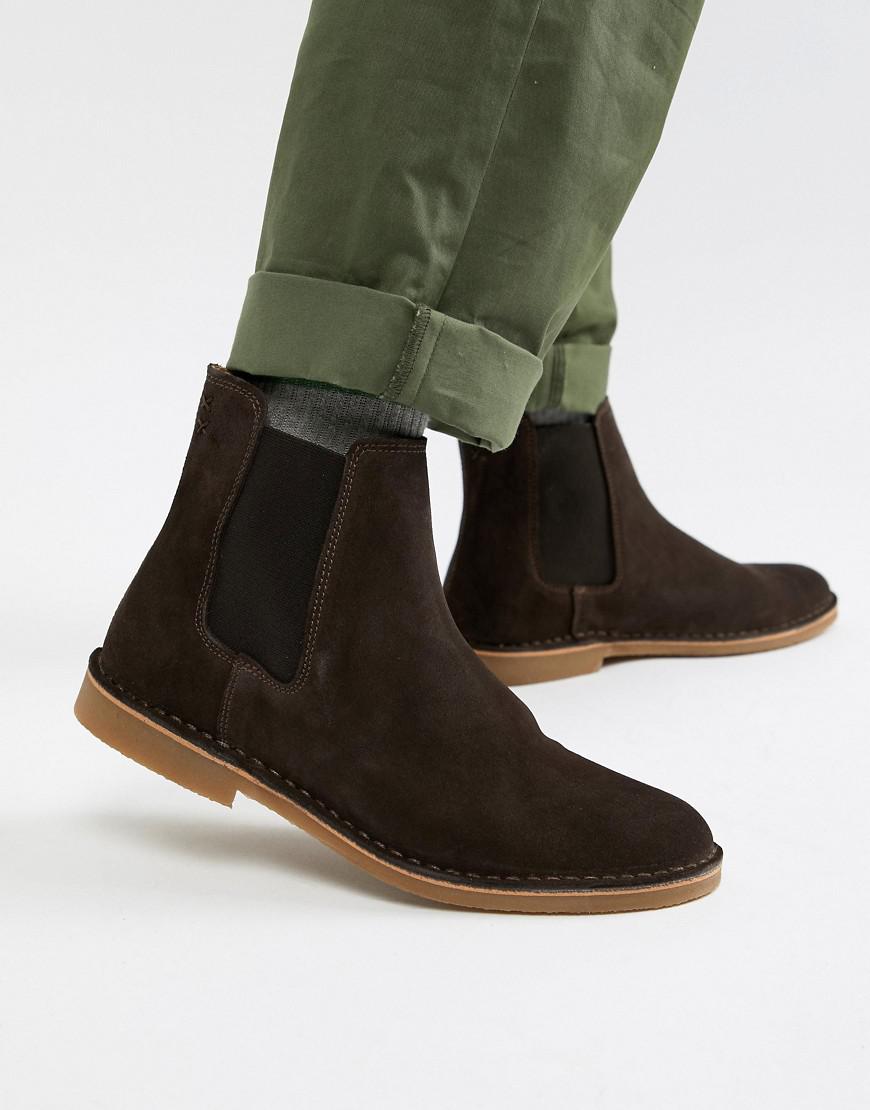crepe chelsea boots