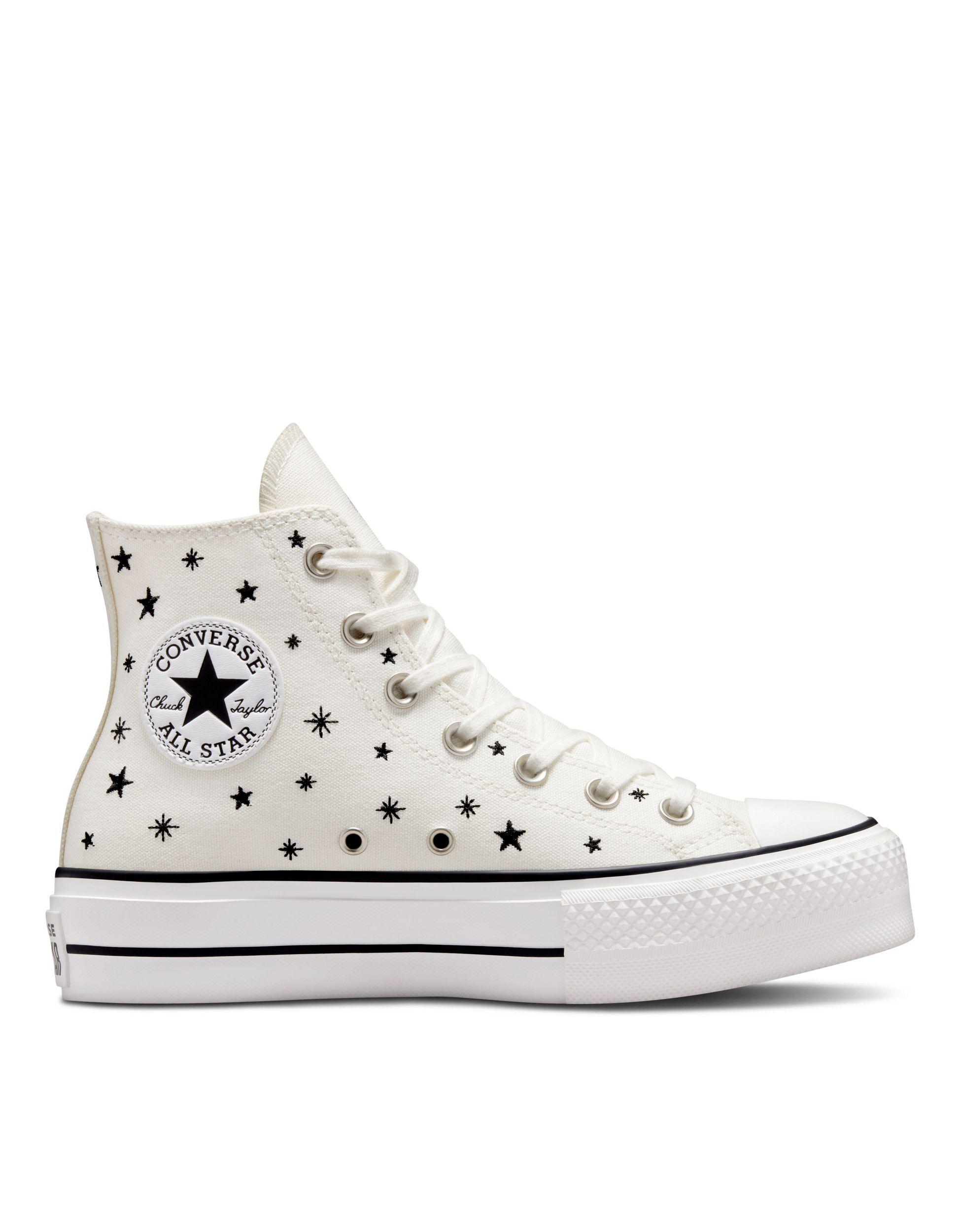 Converse Chuck Taylor All Star Lift Crystal Energy Sneakers in White | Lyst