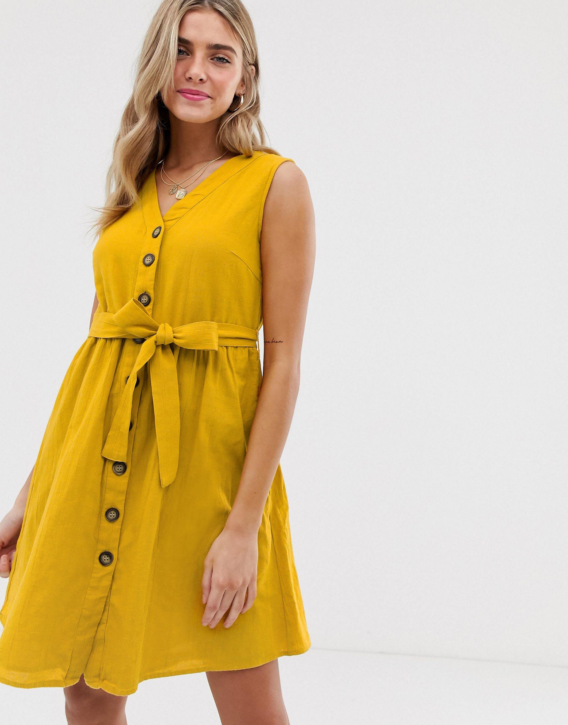 yellow mini sundress