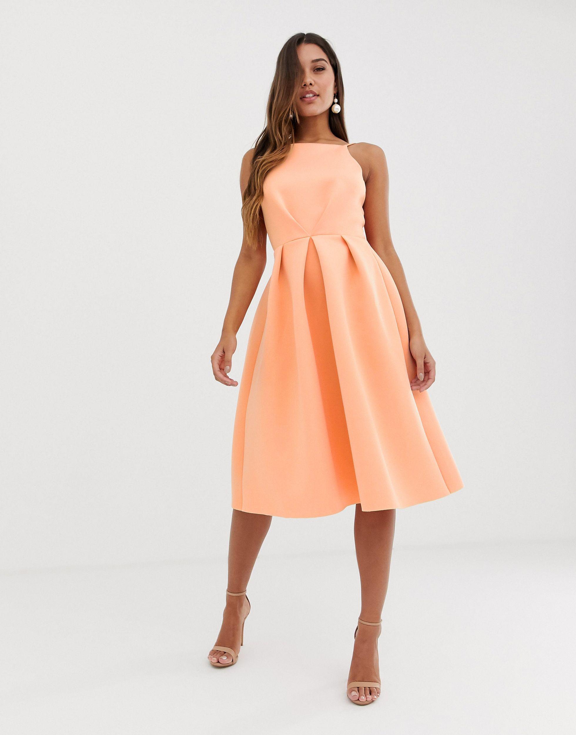 asos bow back midi prom dress