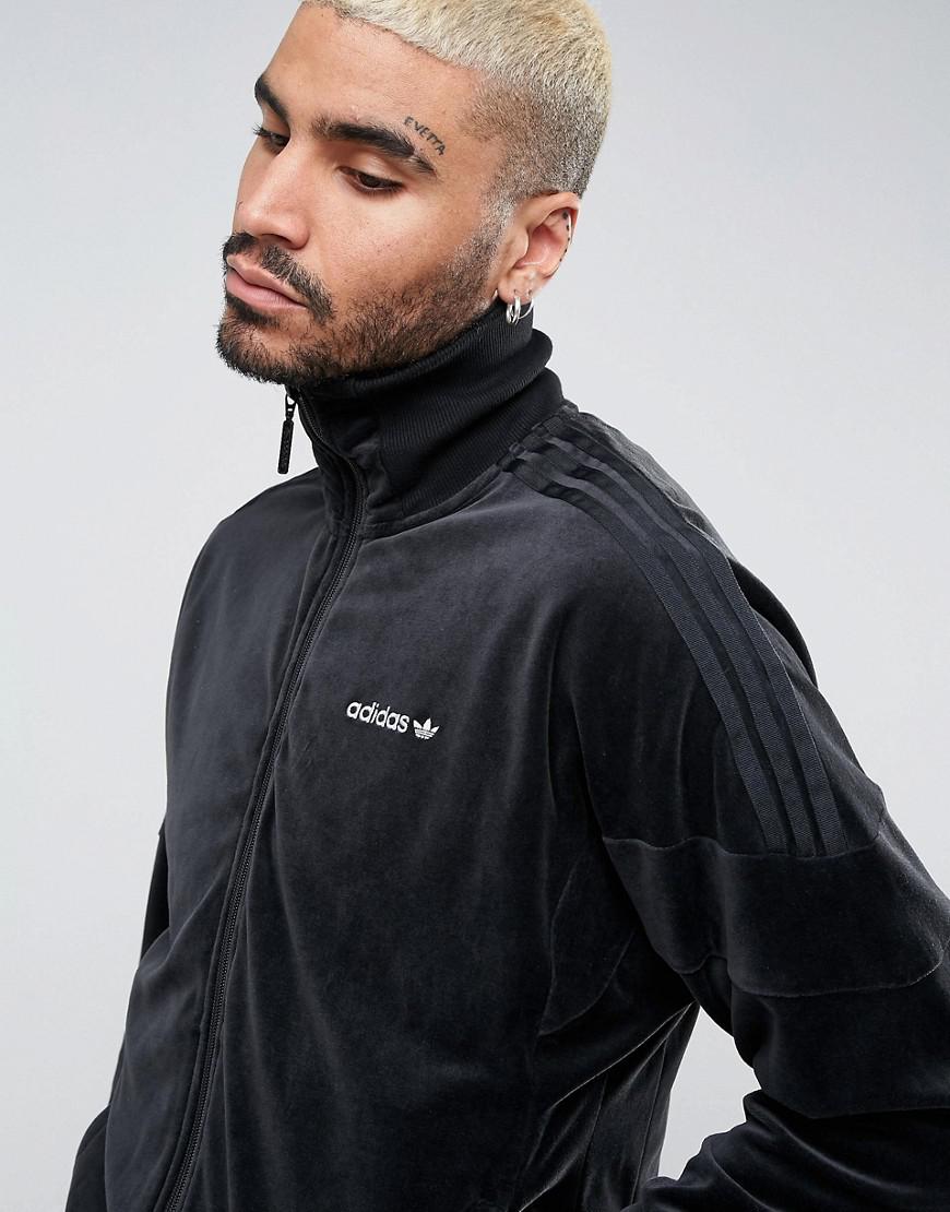 adidas Originals Clr84 Velour Track Jacket In Black Bs4662 for Men | Lyst  Australia