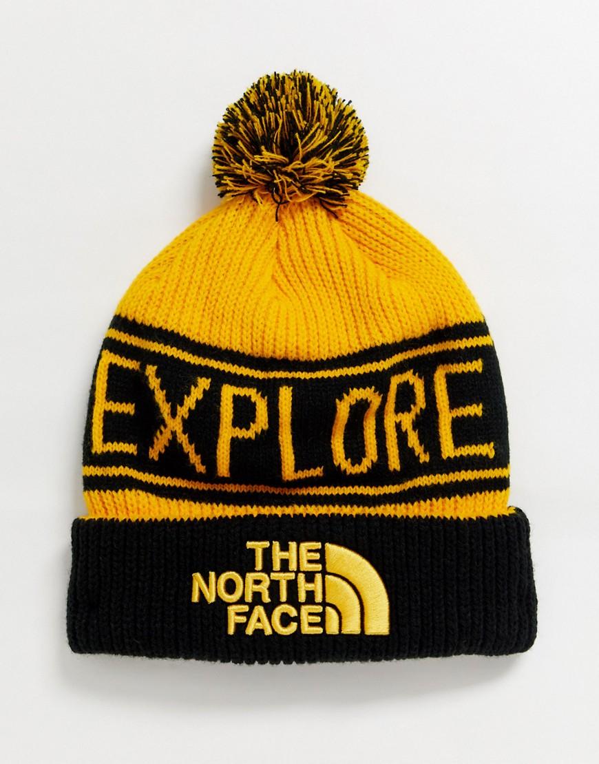 The North Face S Retro Tnf Pom Beanie 