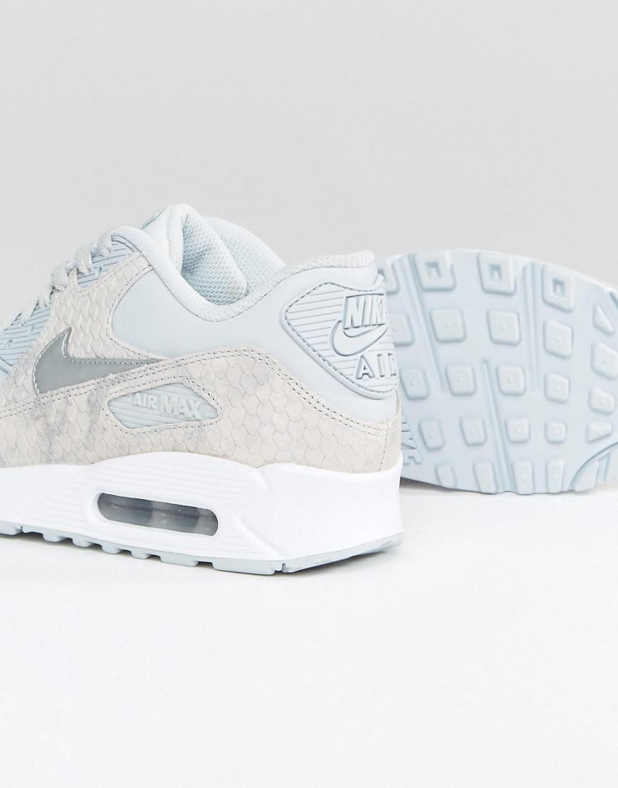 air max thea premium trainers in grey faux snake