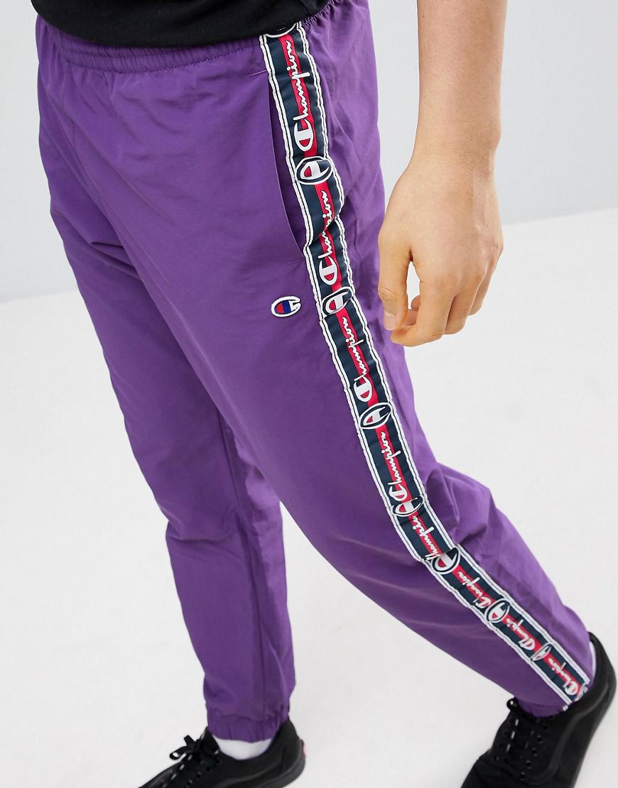 purple champion track pants