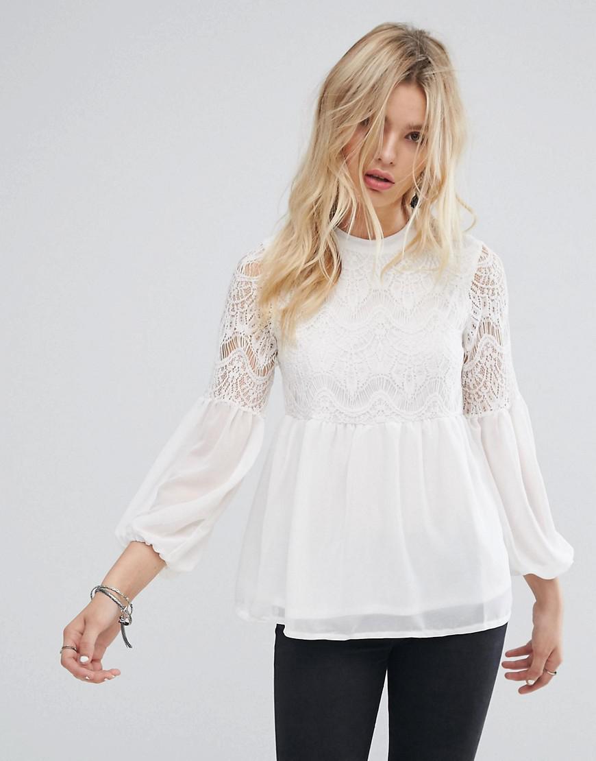 chiffon lace blouse