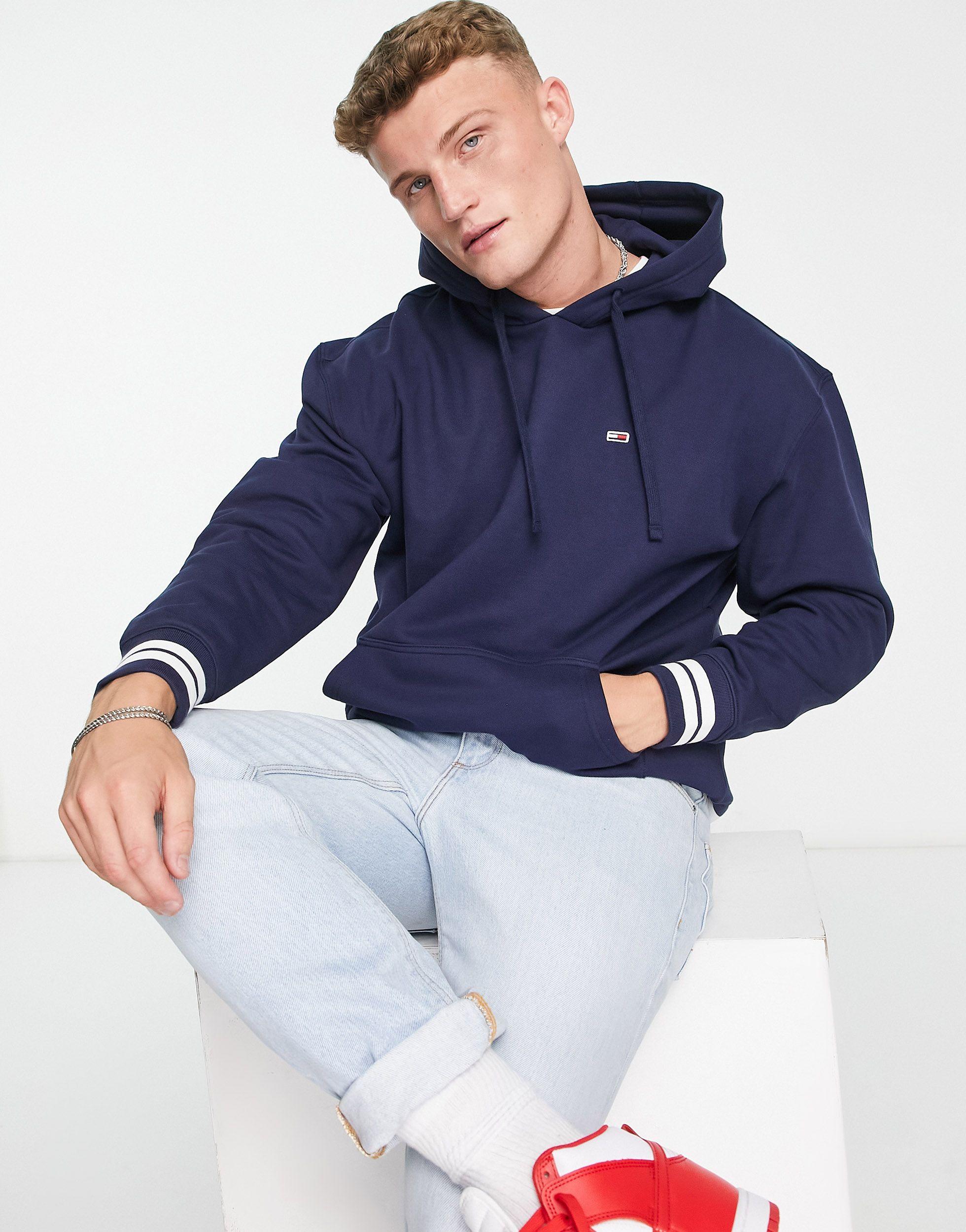 Tommy Hilfiger Relaxed Fit Collegiate Back Logo Hoodie in Blue for Men |  Lyst
