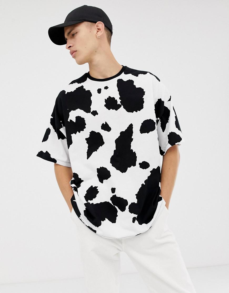 cow print oversized t shirt