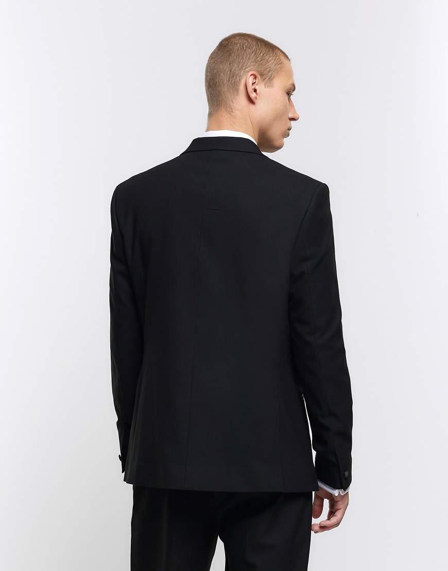 River Island Slim Fit Tuxedo Jacket in Blue for Men Lyst UK
