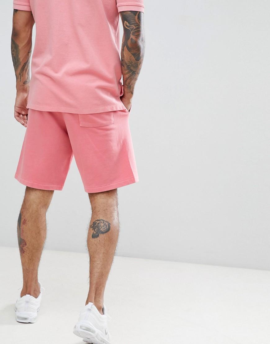 Nike Jersey Shorts In Roze Wassing 