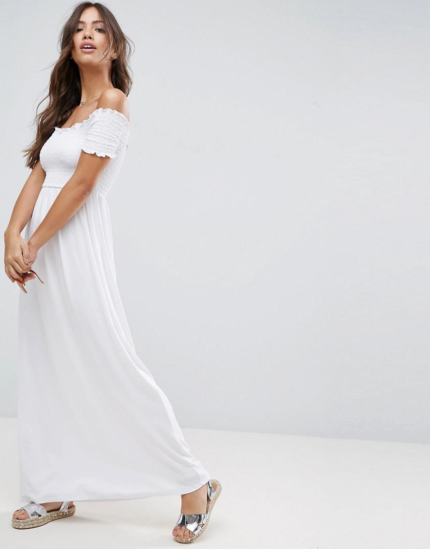 white off the shoulder sundress