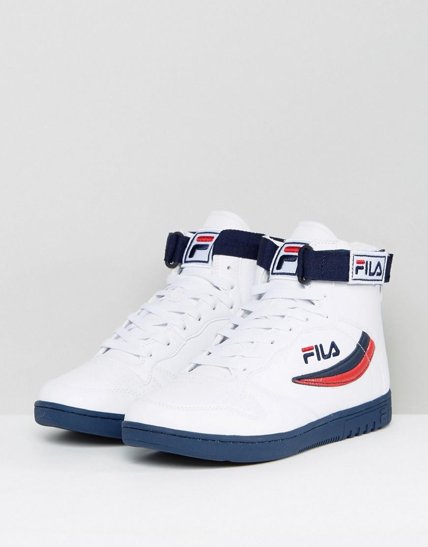 Fila Leather Fila Fx-100 Mid Sneakers In White for Men - Lyst