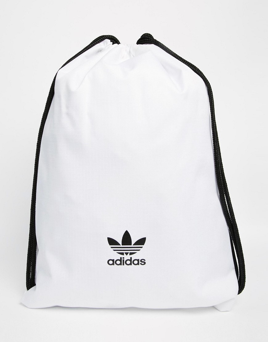 adidas drawstring bag white