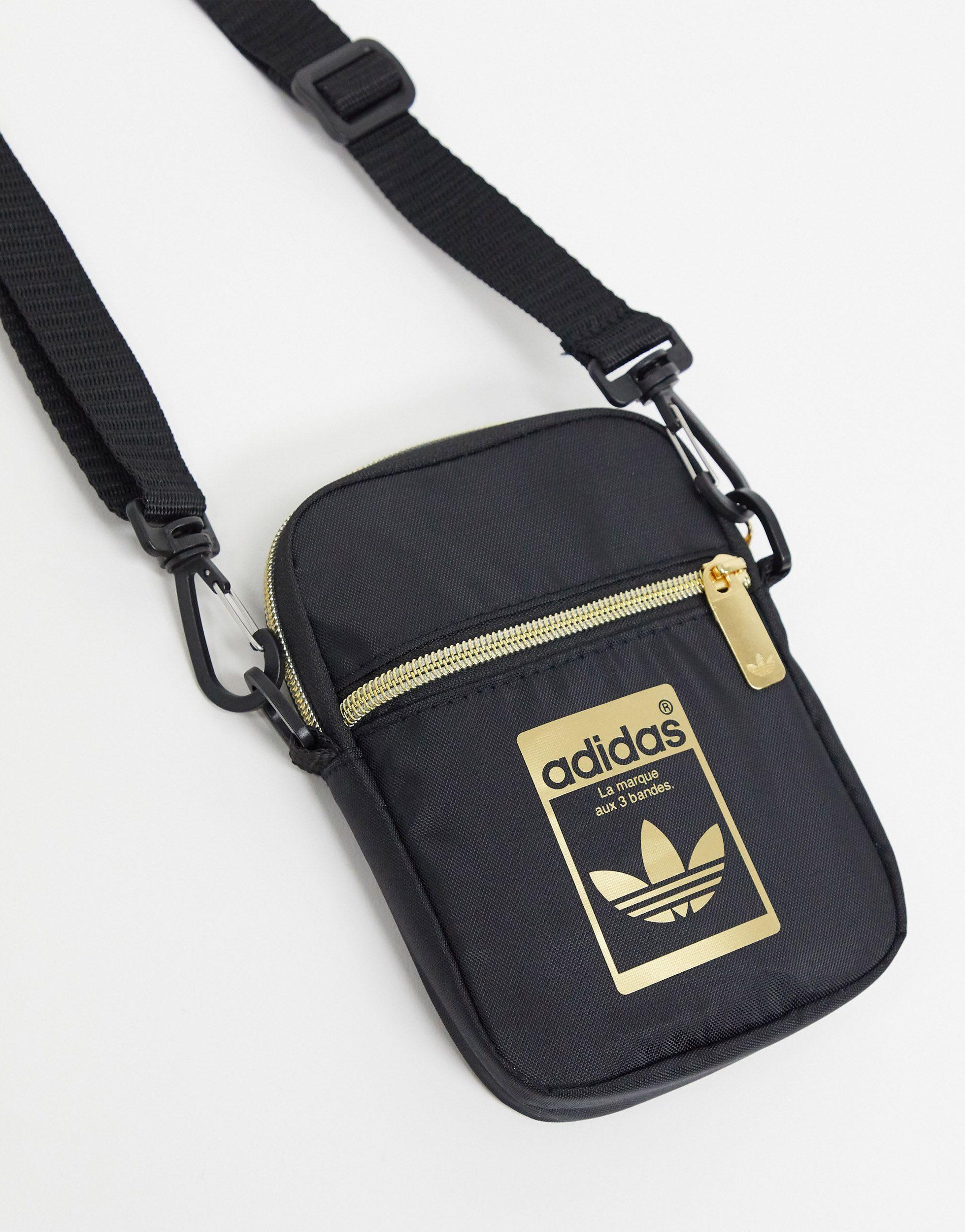adidas Originals Synthetic Superstar Flight Bag With Gold Logo in Black for  Men - Lyst