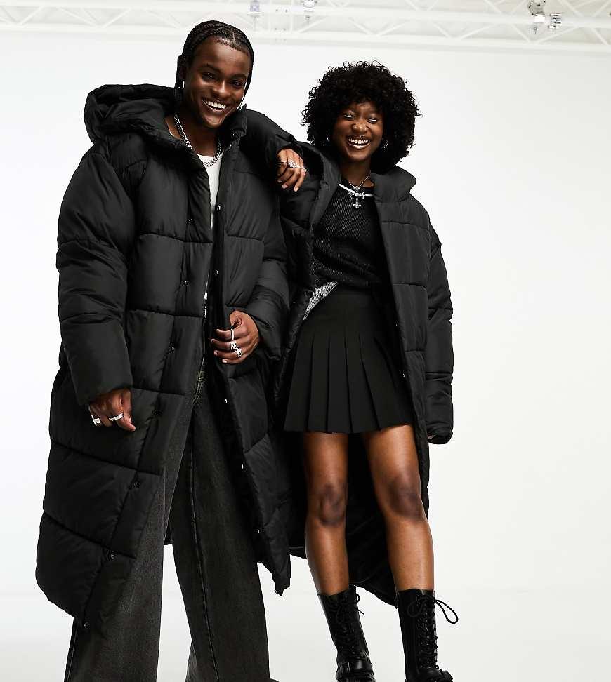 Collusion Maxi Puffer Jacket With Hood in Black Lyst UK