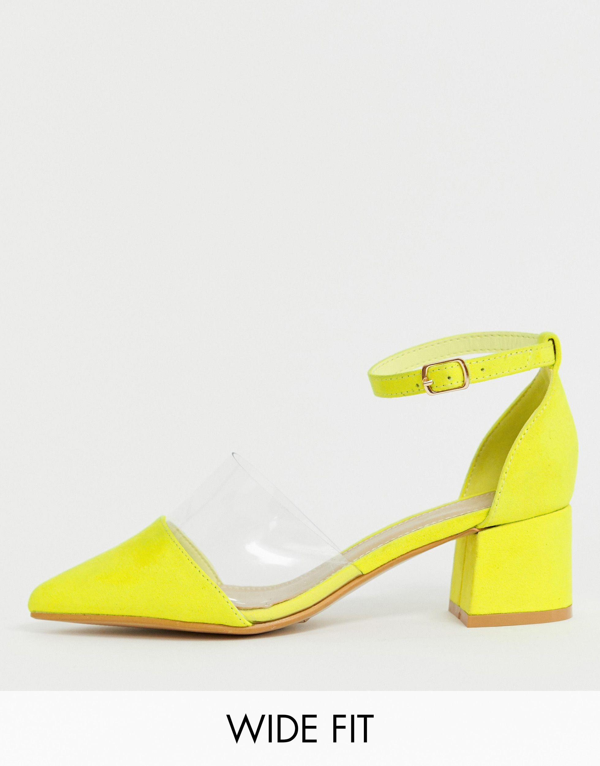transparent heels wide fit