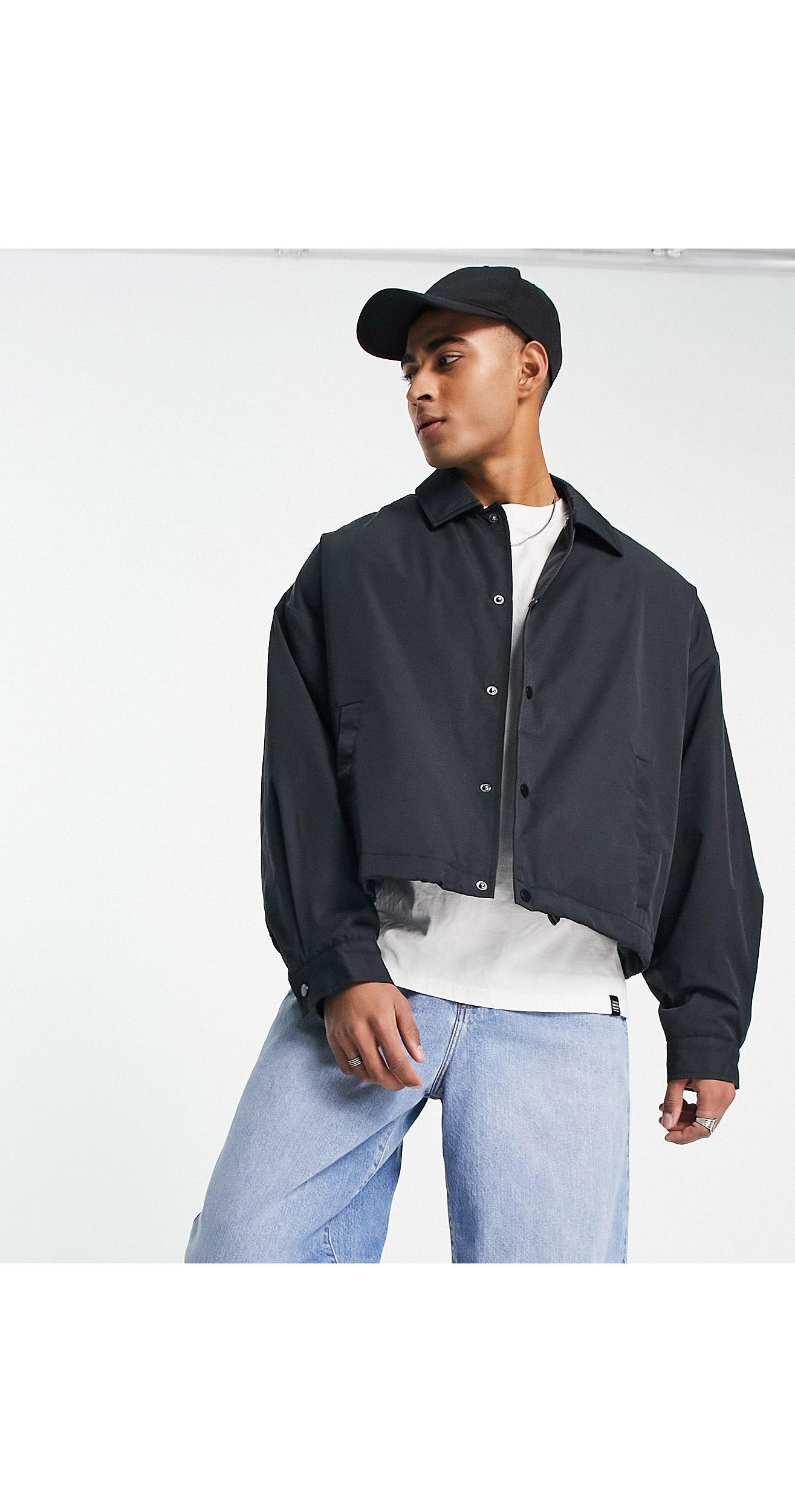 ASOS Extreme Oversized Cropped Coach Jacket in Blue for Men Lyst