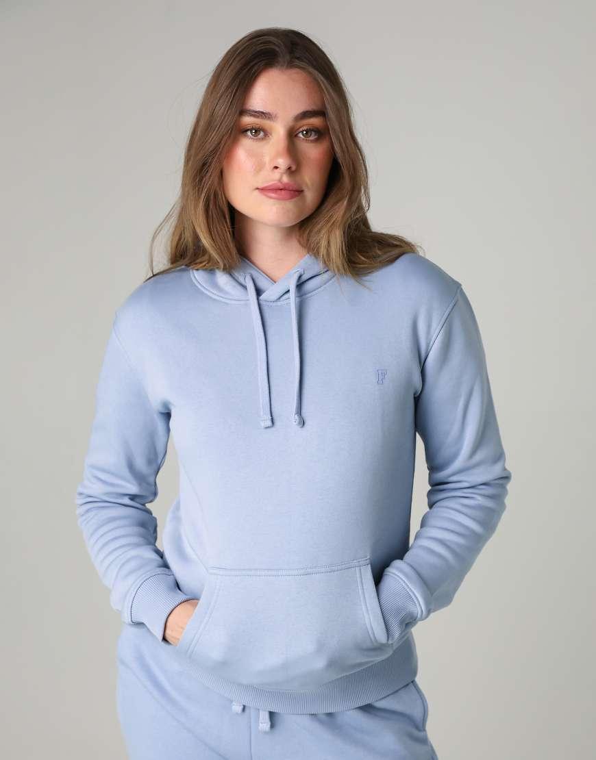 French Connection Tall - Sweat avec col à demi fermeture éclair - Bleu