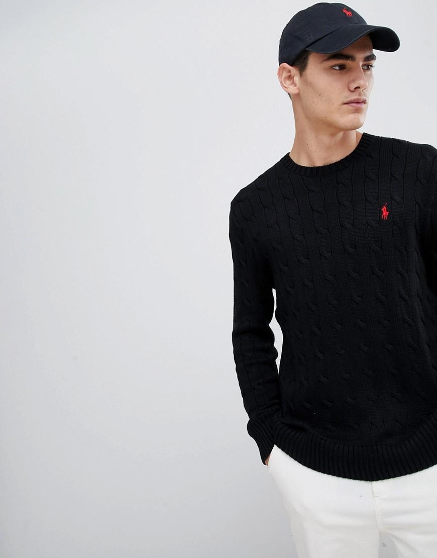 Maglione a trecce bianco di Polo Ralph Lauren, €113 | farfetch.com |  Lookastic
