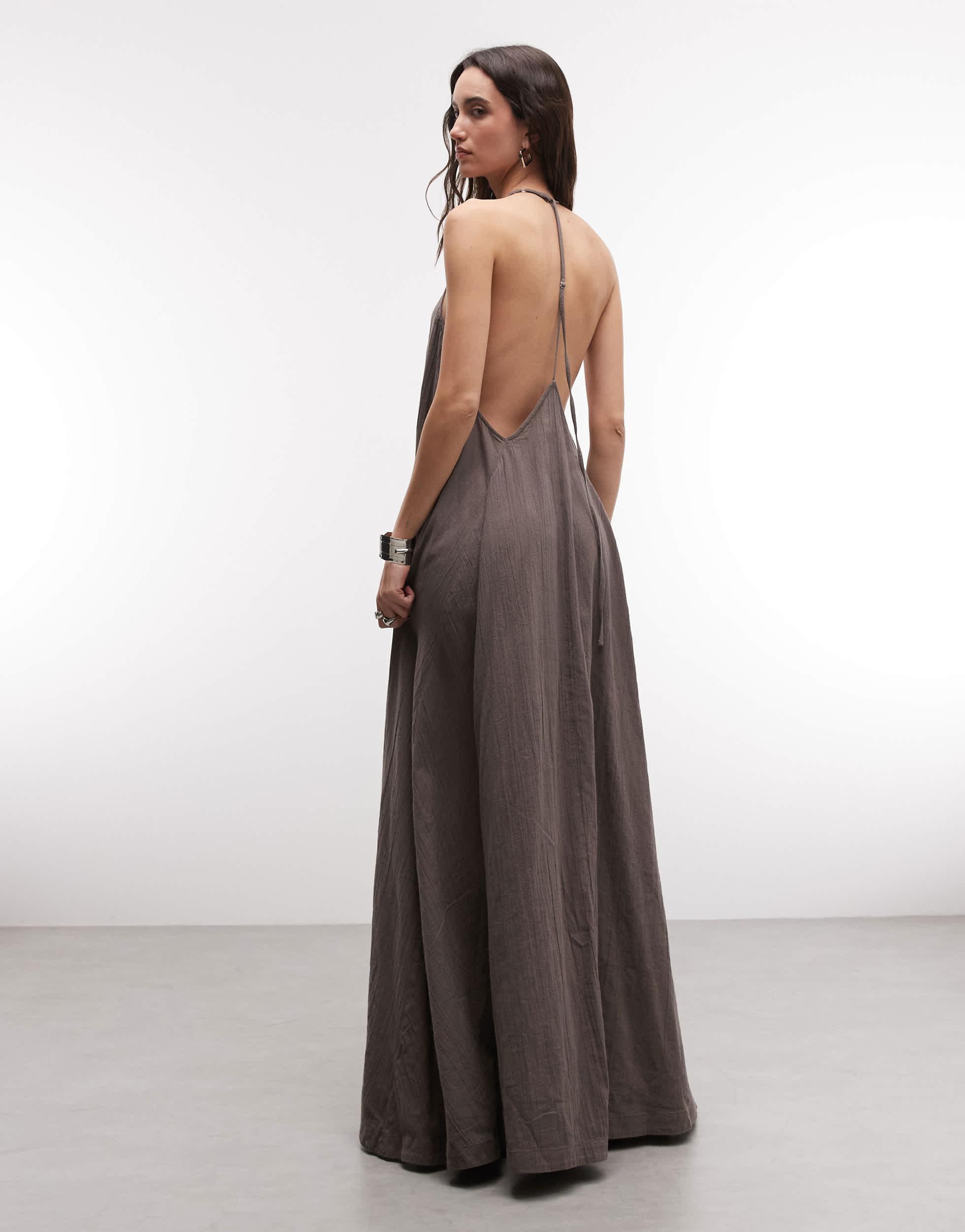 weekday brown dress Flowy Maxi Dress