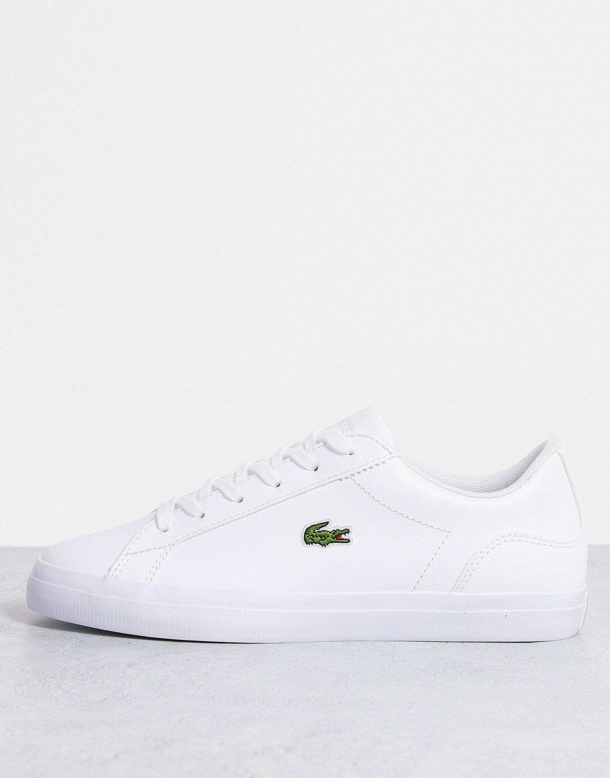 Lacoste Lerond Leather Sneakers in White | Lyst
