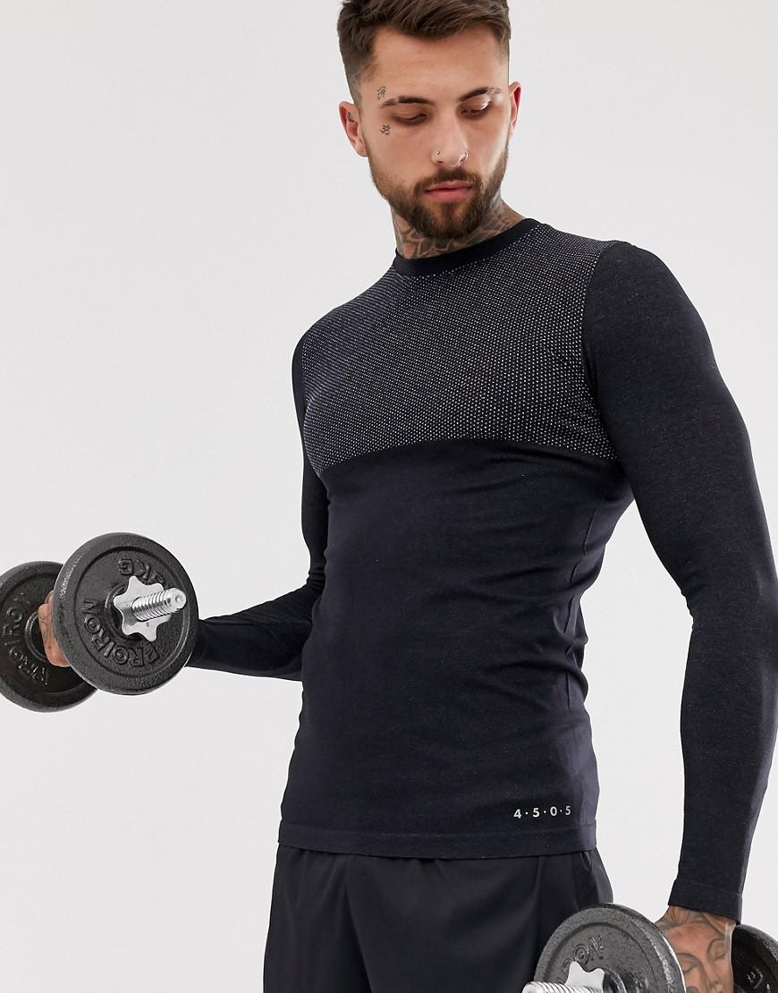 ASOS 4505 Synthetic Muscle Training Long Sleeve T-shirt With Seamless ...