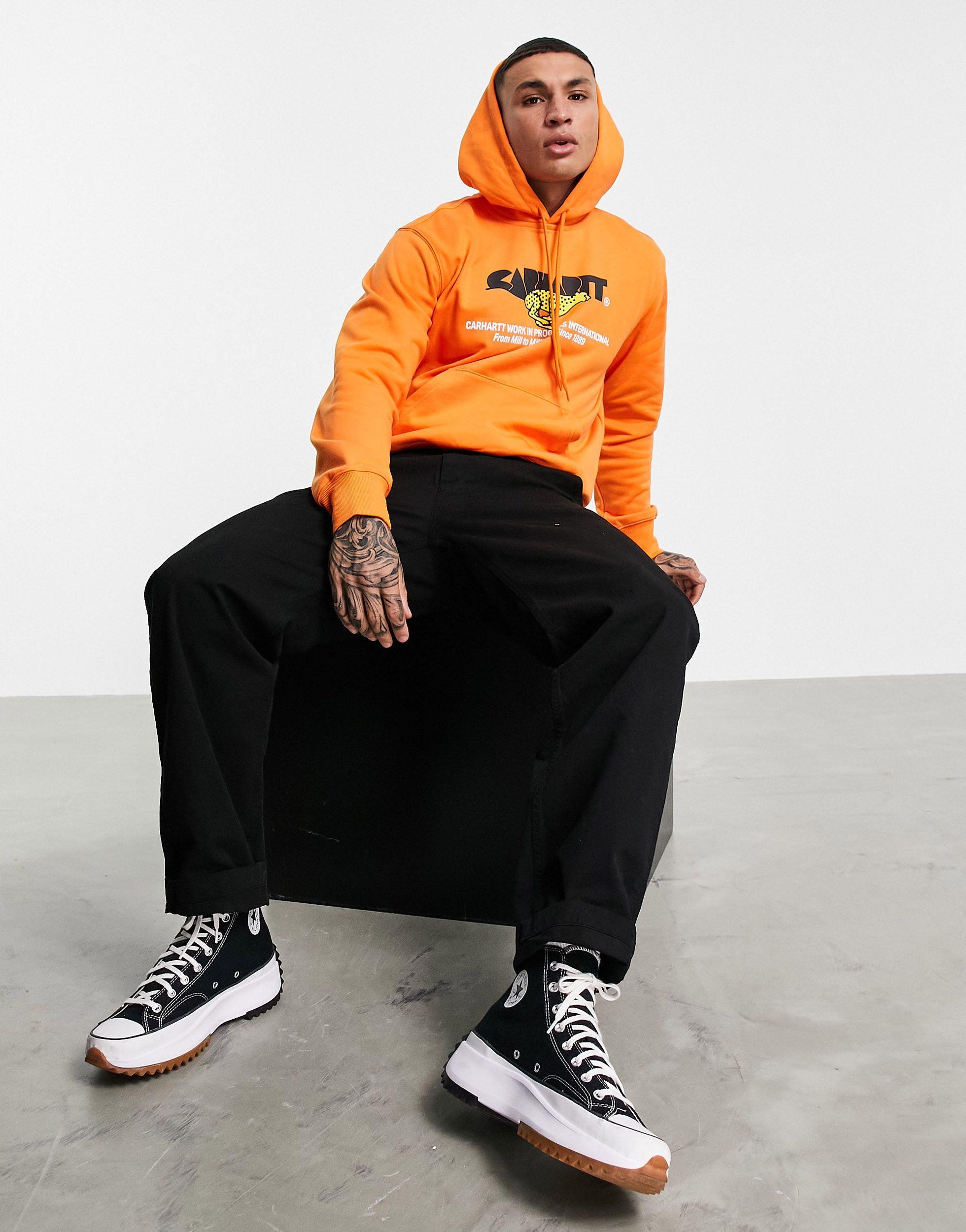 Carhartt WIP Runner Hoodie in Orange for Men | Lyst