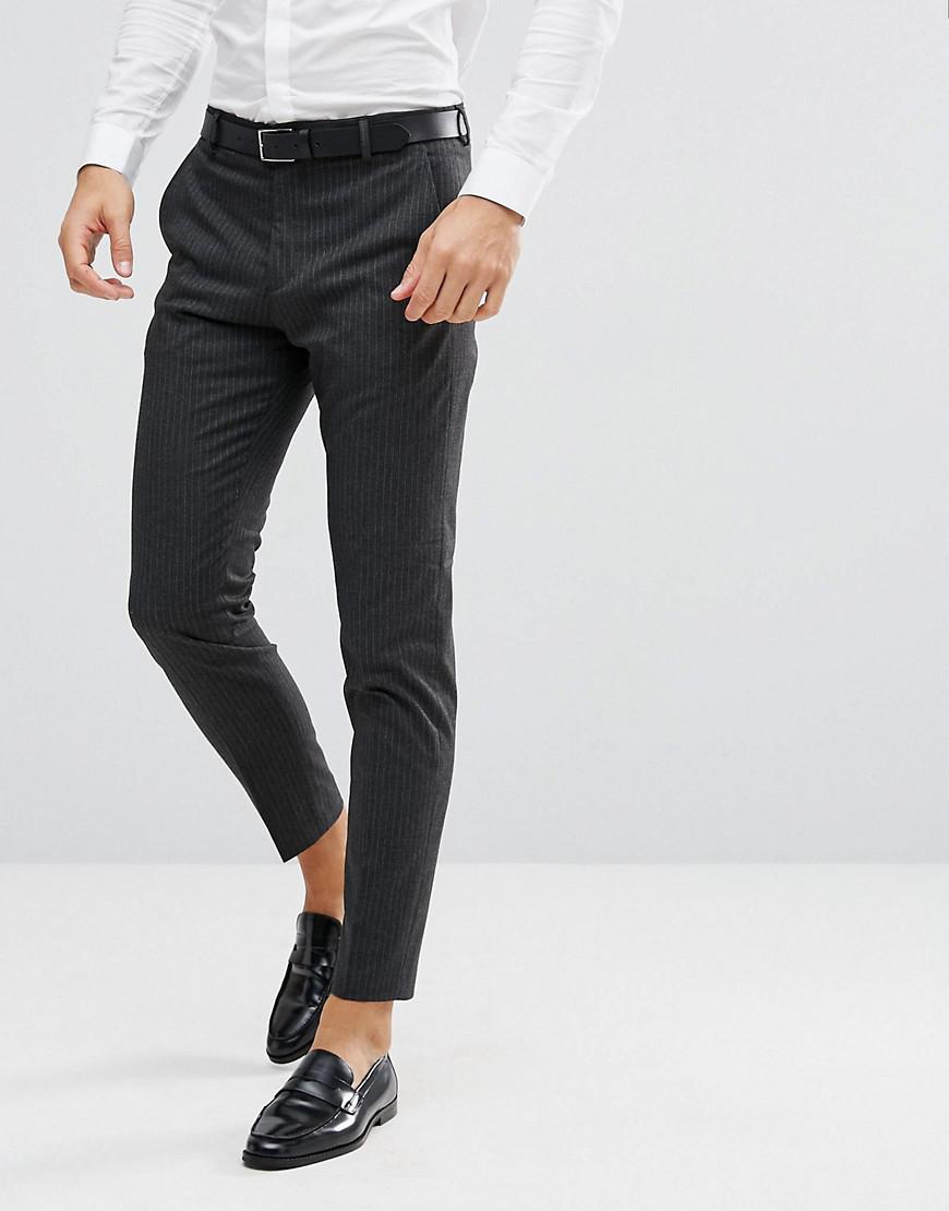 SELECTED Tapered Suit Pants In Pinstripe in Gray for Men | Lyst