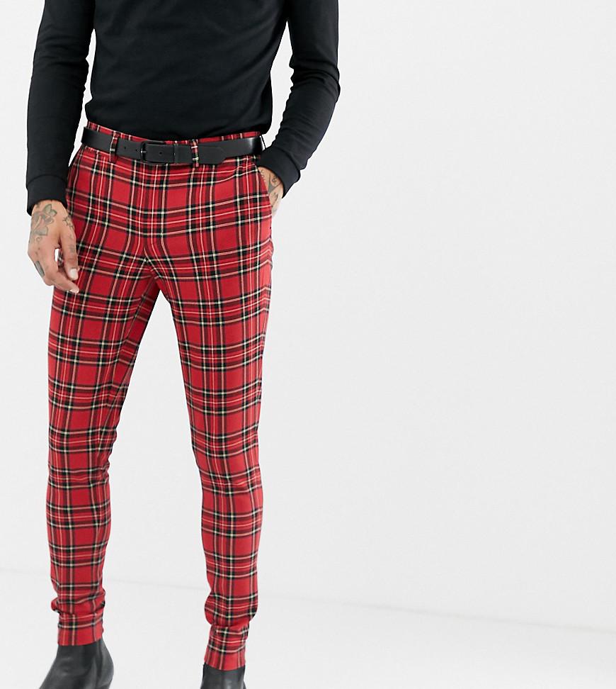 red plaid trousers mens