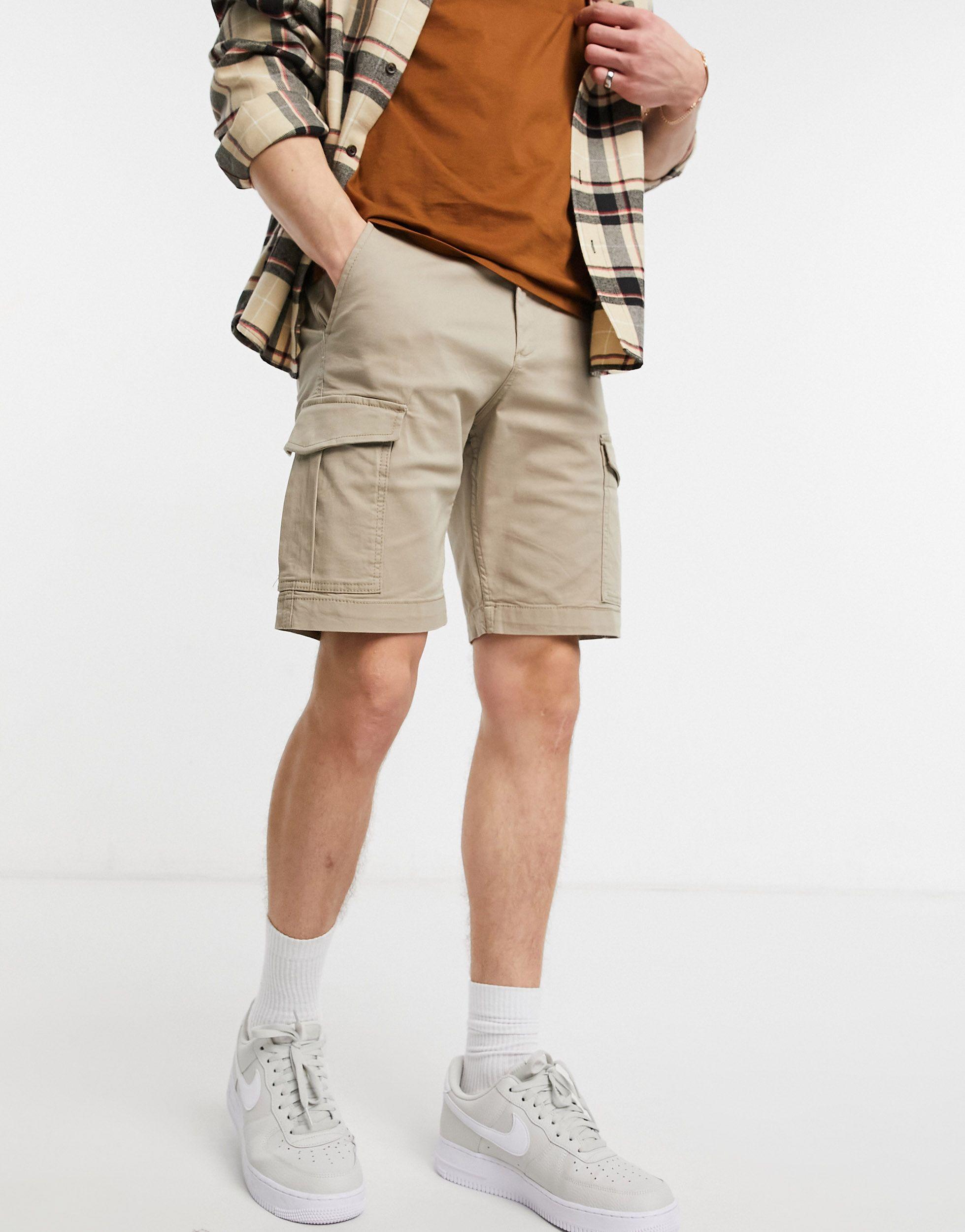 Jack & Jones Intelligence Cargo Shorts in Natural for Men | Lyst Australia