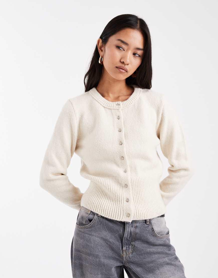 Fluffy Cardigan Asos Cream Cardigan Fluffy Cardigans For Women Up To 59%  Off Lyst UK - Main Image