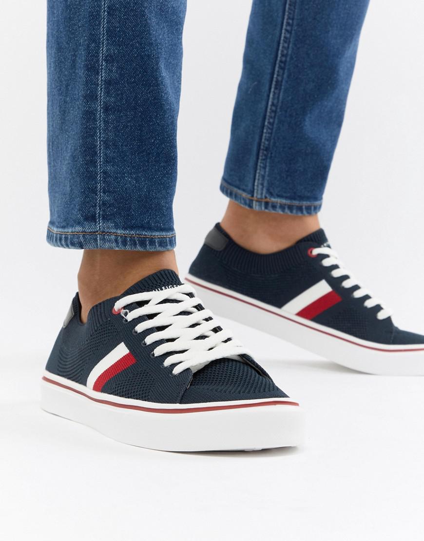 tommy hilfiger stripe knit trainers